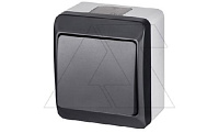 HERMES - Выключатель/переключатель на 2 направления, 10A/250V, IP44, антрацит