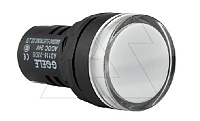 Индикатор светодиодный моноблочный AD116-22DS, белый, LED 12VAC/DC, IP65, 22mm
