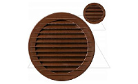 Комплект решеток вентиляционных с сеткой круглых для отверстия Ø60мм, внешний Ø88мм, коричневый, 4шт(02-210)