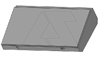 Полка MEX, средняя часть пульта управления, 1600x400(650)мм (ШхГ) , из НЕРЖ. стали, IP55