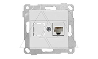 Rita - Розетка 1хRJ-45 кат. 6 UTP, белый