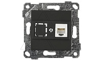 Rita - Розетка 1хRJ-45 кат. 6 UTP, черный мат