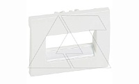 Galea Life - Обрамление для инф. и тел.розеток 2хRJ45 с держат.этикетки, White