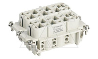 Вставка контактная, размер H32B, тип гнездо, 12P+PE, 35A, 400/690V, винтовой зажим