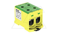 Клемма Morek OTL240-2 желто-зеленая, 2xAl/Cu 35_240mm², 425(CU)/380(AL)A на клемму, 1000V, винтовые зажимы