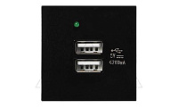 Noen - Розетка 2хUSB, 2М, 5V, 2,1A, черная