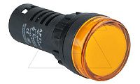 Индикатор светодиодный моноблочный AD16-22D, желтый, LED 220VAC/DC, фильтр 30V, IP65, 22mm