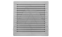 Решетка вентиляционная с сеткой квадратная 170х170мм с круглым выводом Ø125мм, пластик, серый