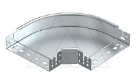 Секция RBM 90 620 FS угловая 90°, горизонтальная, для лотка 60Х200 (ВХШ), конв. оцинк.