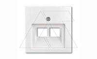 Basic 55 - Лицевая панель для двойной информационной розетки (сл.кость)