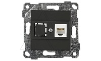 Rita - Розетка 1хRJ-45 кат. 5e UTP, черный мат
