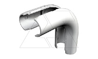 Угол 3953 B M32 LGR трубы Quick-Pipe 90° разъемный, IP44, наружн. Ø38,7мм, серый, ПВХ