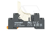 Цоколь SRT08-ES+SR20L, 10A(300V), с фиксатором, винтовой зажим, черный, на рейку DIN35/панель, для RFT2CO, 46.52, G2R-2, KRI2