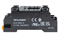 Цоколь SYF08A-E, 10A(300V), винтовой зажим, черный, на рейку DIN35, IP20, для RKM2CO, RKE2CO, RKF2CO