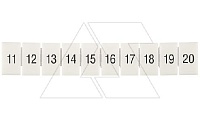 Маркировка клеммных модулей CA509/K5/H/11-20 для клемм 5mm, гориз. "11..20" (упак. 100шт.)