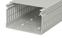 Перфокороб LK4 N 60100, органайзер для шкафов, 60 x 100 мм (глубина х ширина крышки), L=2000мм, RAL 7030 серый