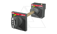 Рукоятка выносная поворотная RHE-EM авар. откл. для стационарного/втычного XT1 и XT3, IP40 к-т основание и ось 500mm с рукояткой на дверь, желто-красн