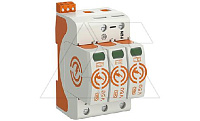 Разрядник V50-3+FS-280, 3P, It(10/350)=37.5кА, It(8/20)=120кА, Up=1.3кВ, с дист. сиг., B+C