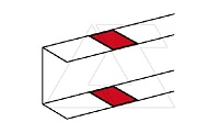 DLP - Накладка на стык профиля кабель-канала, самоклеящаяся, универсальная