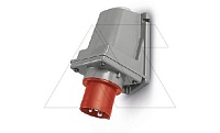 Разъем пром. силовой CEE настенный угловой, штекер, 32A, 3P+N+E 6h, 346_415VAC 50/60Hz, IP44/IP54, серия OPTIMA