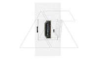 Noen - Розетка HDMI, двойной разъем, 1М, белая