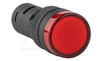 Индикатор светодиодный моноблочный AD16-16C, красный, LED 24VAC/DC, 16mm, IP50