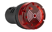 Акустическое сигнальное устройство (зуммер) AD116-22DS/MFS, 220VAC/DC, красный миг. LED, 22mm, IP50