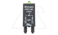 Модуль AMD-ML, варистор + зеленый LED, 240VAC/DC, поляризация -А1/+А2, черный, для SRU, SKF14, SKC, SKB, STB, SRC*-E, SRB, GZT, GZM, GZS, GZMB, ES32