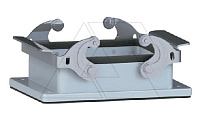 Корпус разъема, размер H32B, приборный, с фиксатором, металл, IP65, RAL 7037