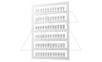 Маркировка клеммных модулей MC8 для клемм 8mm, 48 элементов, PC, белая