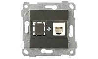 Rita - Розетка 1хRJ-45 кат. 6 UTP, дымчатый