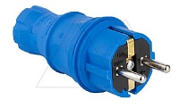 Tena - Вилка 2P+E прямая IP44, синий
