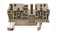 Клемма пружинная ZDU 2,5 на 2 присоед., бежевая, 24А, 800В
