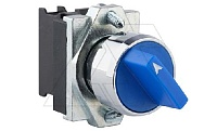 Переключатель PB1S, синий, 0-I, фиксация, 1NO, 6A 230VAC/24VDC, без подсветки, 22mm, IP65