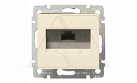 Valena - Розетка 1хRJ-45 UTP CAT5E 8конт.(сл.кость/стикерованный)