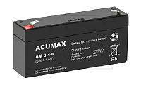 Батарея аккумуляторная Acumax AM3.4-6, T1, 6V/3.4Ah, 60(66)x134x34 HxLxW, 0.67kg, 6-9 лет