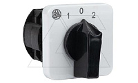 Переключатель BS 16 202K U, 2P, 20A, тип 1→0←2, 2NO на 1_2, без перемычек, на дверь, фронт IP40