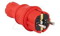 Tena - Вилка 2P+E прямая IP44, красный