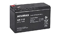 Батарея аккумуляторная Acumax AM7-12, T2, 12V/7Ah, 95(101)x151x65 HxLxW, 2.18kg, 6-9 лет