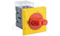 Выкл. нагрузки OT25FT3HY3ST1, 25A 3P монтаж на дверь с желто-красной блок. рукояткой на 3 замка OHYS2RJ IP65 и крышкой OTS40T3