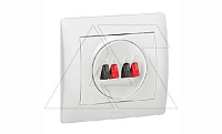 Galea Life - Обрамление для розетки двойной аккустической, White