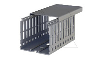 Перфокороб KKD 6060, органайзер для шкафов, 60x60х2000мм (ШxВхД), RAL 7030, серый