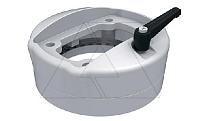 Держатель панели поворотный (310°) ETR120 с фиксацией, ⌀130мм, RAL7035, m=1,3кг