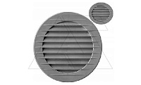 Комплект решеток вентиляционных с сеткой круглых для отверстия Ø60мм, внешний Ø88мм, серый, 4шт(02-217)