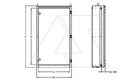 Дверь внутренняя для щита ECOMP-81440, RAL7035
