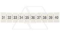 Маркировка клеммных модулей CA509/K5/H/31-40 для клемм 5mm, гориз. "31..40" (упак. 100шт.)