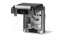 Розетка встраиваемая 16A, SCHUKO с шторками 2P+E, 200_250VAC 50/60Hz, уст. 70x87(84x106)mm с дораб., IP66, серия DOMOPLUS