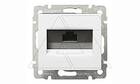 Valena - Розетка 1хRJ-45 UTP CAT5E 8конт.(белая/стикерованный)