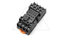 Цоколь SKF14-E, 10A(300V), винтовой зажим, черный, на рейку DIN35/панель, для RKE, RKF, R4N, MY4, 55.34, KMY4, PT4, RCM5