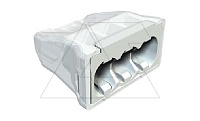 Клемма 61 325 LGR 3-контактная, до 2,5мм², 24A, 450V, серый, полиамид